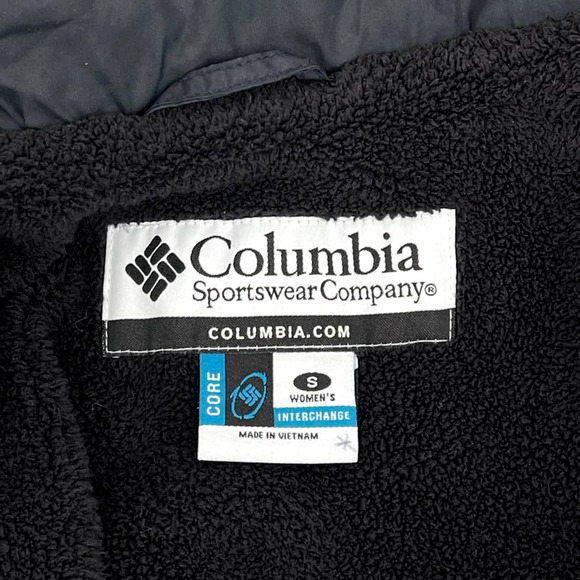 COLUMBIA Core Interchange Jacket Black Coat - Womens Size Small EUC - Picture 8 of 14